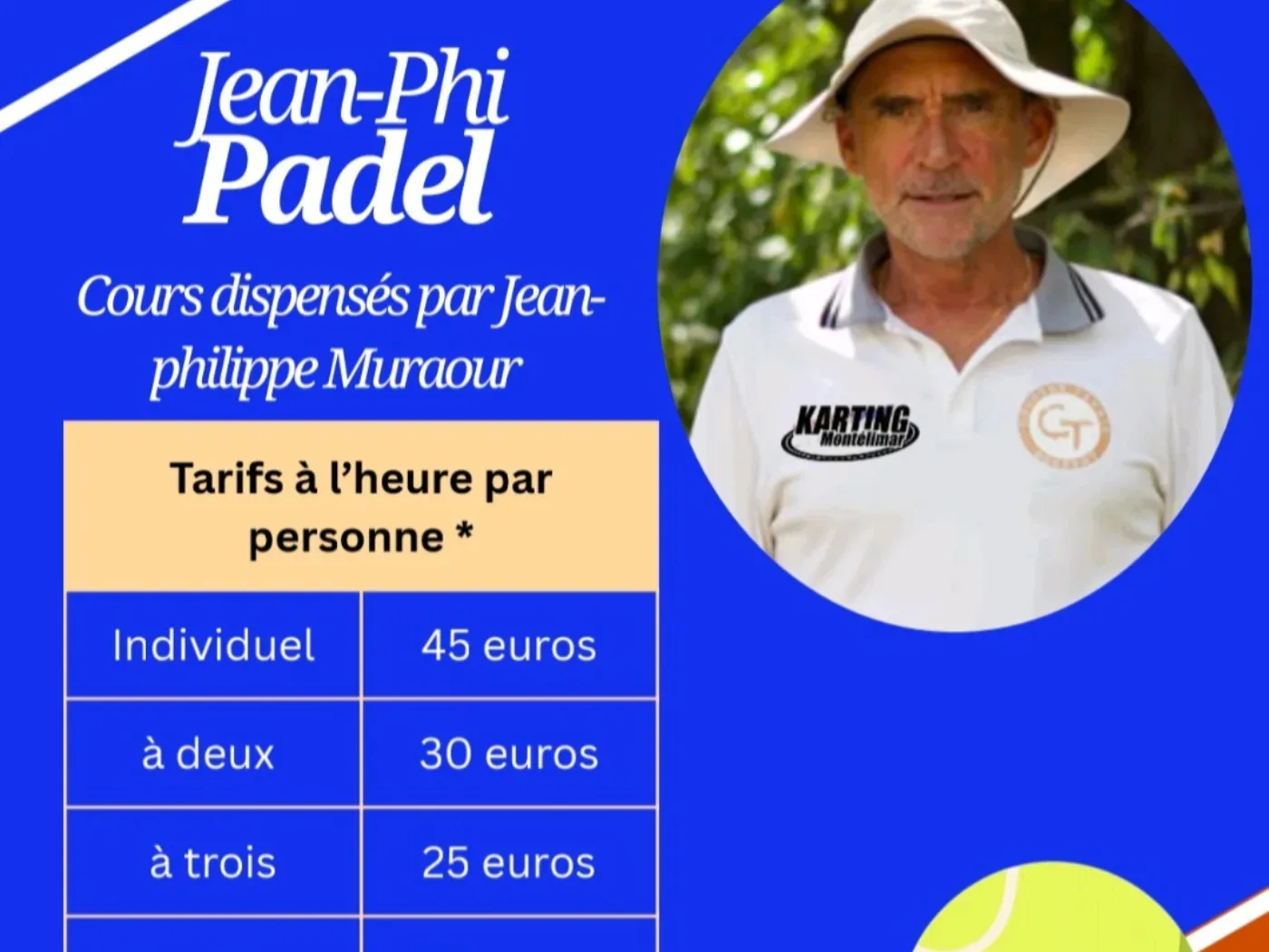 Jean-philippe Muraour, coach de padel à Montélimar